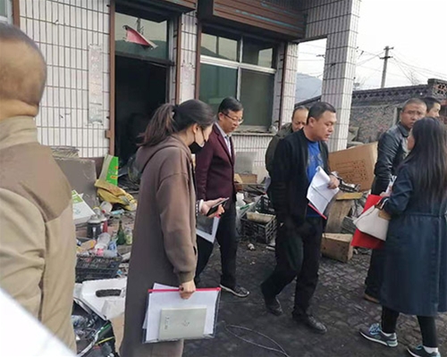 縣委、鎮(zhèn)府領導驗收工程